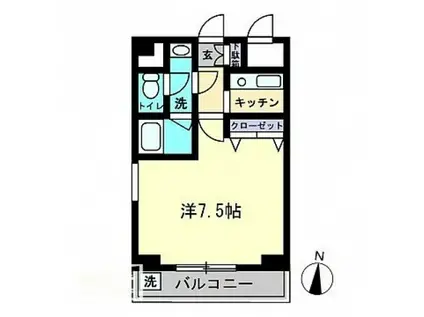 アディオ錦町(1K/3階)の間取り写真