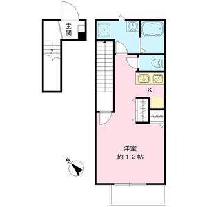 プルミエS(ワンルーム/2階)の間取り写真