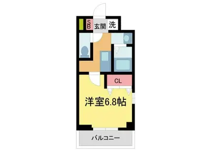 ジュネスバンブー(1K/1階)の間取り写真