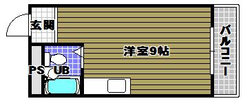 ハイムニシキ(ワンルーム/3階)の間取り写真