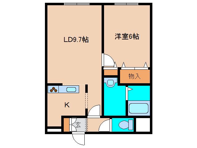 MGフォレスト(1LDK/2階)の間取り写真