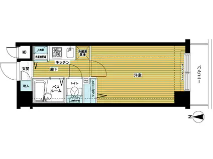 トーシンフェニックス高円寺南(1K/5階)の間取り写真