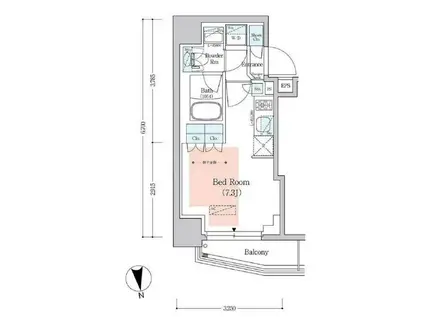 プライムアーバン品川中延(ワンルーム/4階)の間取り写真