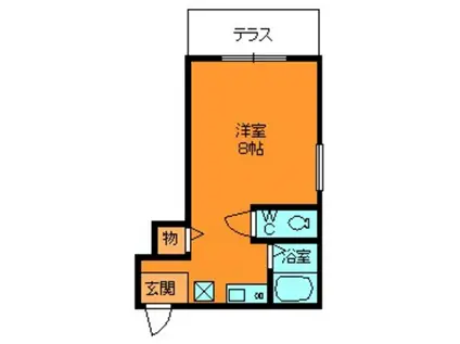 グランフォレスト(ワンルーム/1階)の間取り写真