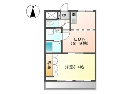 G・RESIDENCE(1LDK/2階)の間取り写真