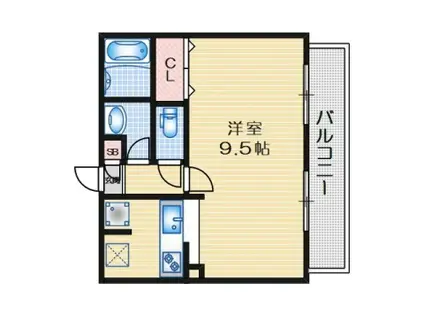 HIGH WAVE高槻(1K/2階)の間取り写真
