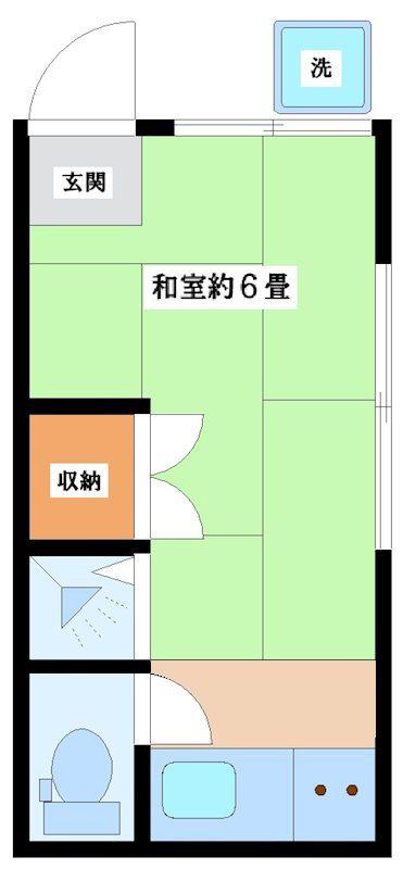 第三大樹荘(ワンルーム/2階)の間取り写真
