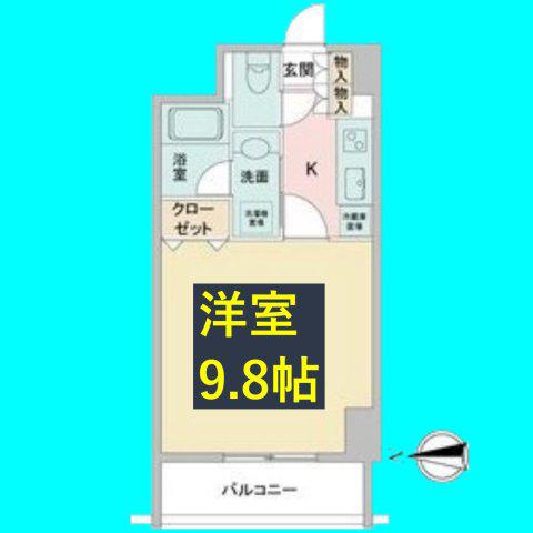 S-FORT桜山(1K/4階)の間取り写真