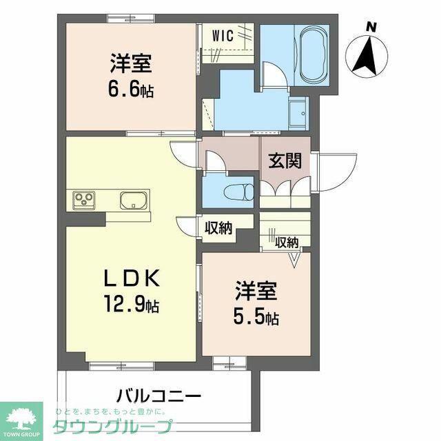 JR京浜東北線 西川口駅 徒歩11分 3階建 築1年(2LDK/2階)の間取り写真