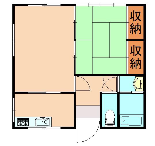 平恒アパート(2DK/1階)の間取り写真
