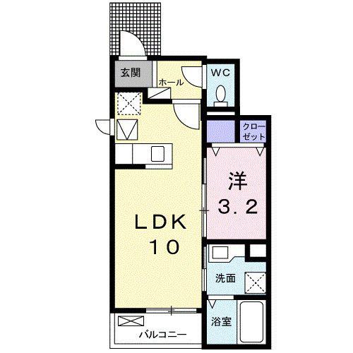 メゾンド ショコラI(1LDK/1階)の間取り写真