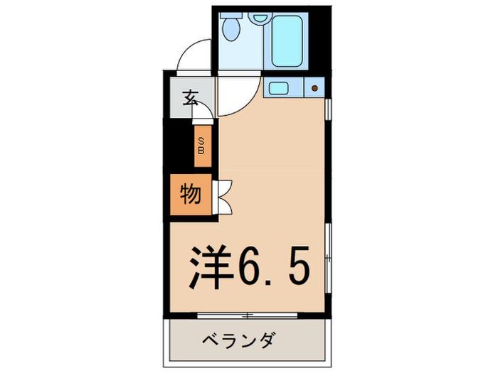 窪田ハイツ(ワンルーム/3階)の間取り写真