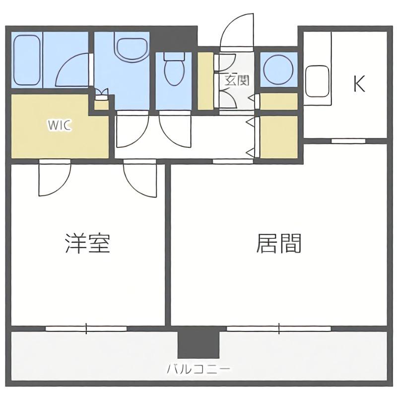 ビッグパレス南5条(1LDK/8階)の間取り写真
