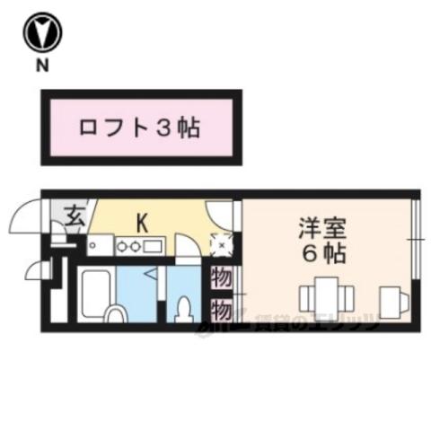 レオパレス曽我部(1K/2階)の間取り写真