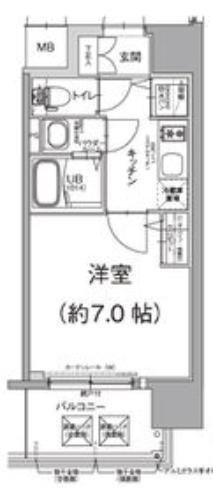 エスリード千種パークフロント(1K/2階)の間取り写真