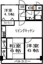 ヴィラエスポワール赤塚(3DK/5階)の間取り写真