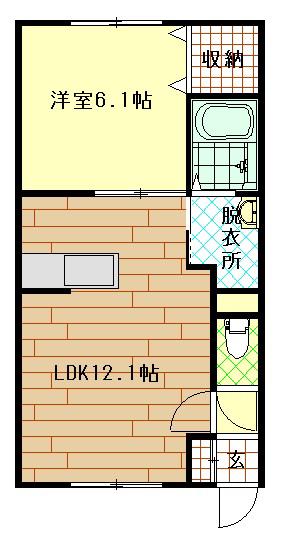 MODE-A(1LDK/1階)の間取り写真