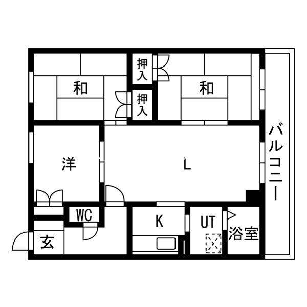 TRマンションII(3LDK/3階)の間取り写真