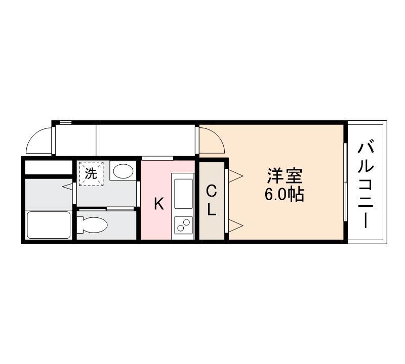 ラフィネHIRO(1K/5階)の間取り写真