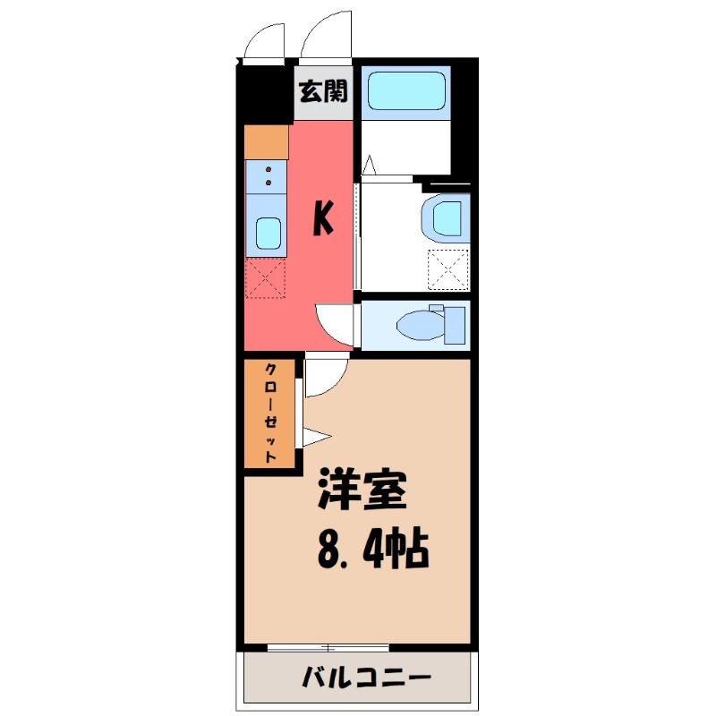 メゾン ド シャルール(1K/2階)の間取り写真
