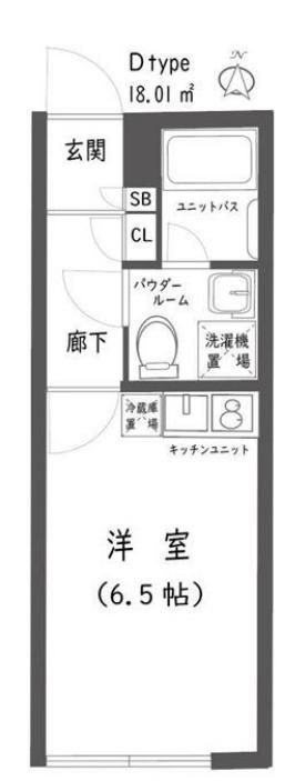 エムブイインプ初台(1K/2階)の間取り写真
