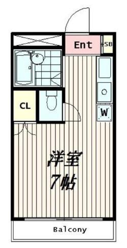 第7三井ビル(ワンルーム/3階)の間取り写真