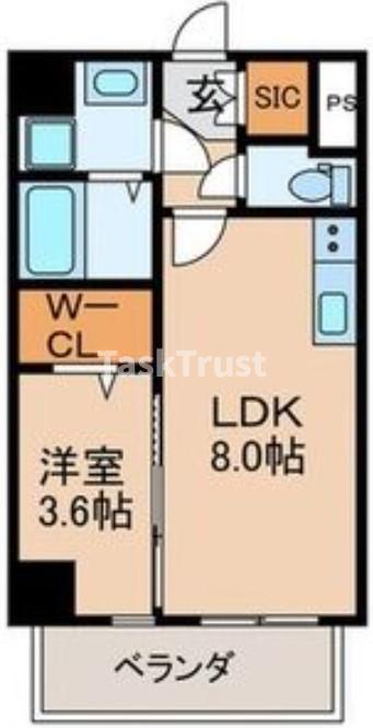 KAUNIS LUSSO(1LDK/5階)の間取り写真