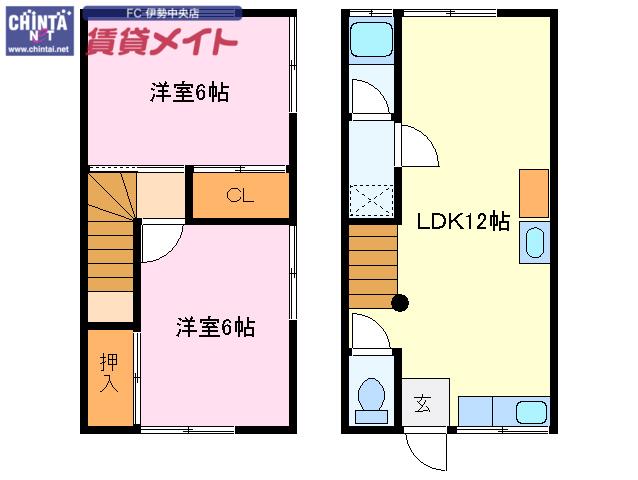 藤里マンション(2LDK/1階)の間取り写真