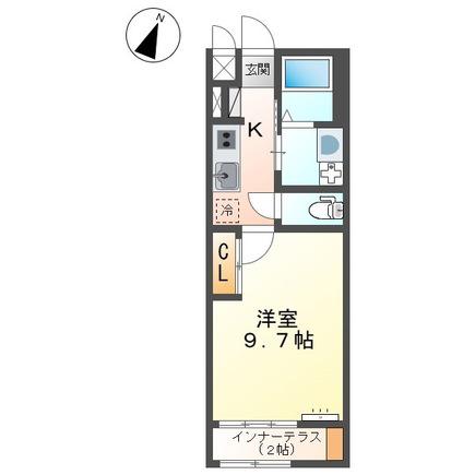 JR山陽本線 東福山駅 徒歩18分 2階建 築7年(1K/1階)の間取り写真