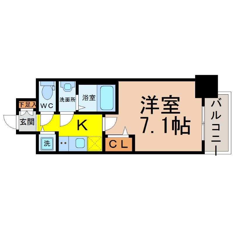 プレサンス金山コネクト(1K/14階)の間取り写真