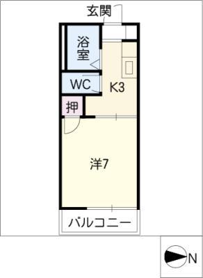 コーポ芳栄(1K/2階)の間取り写真