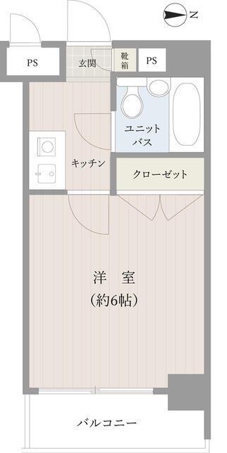 レインボーヒル桜台(1K/4階)の間取り写真