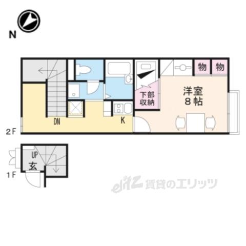 レオパレスR1(1K/2階)の間取り写真