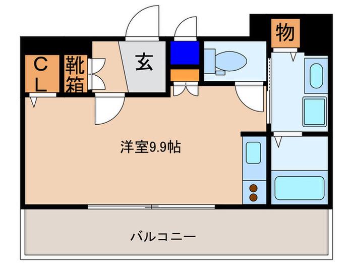 KINGSCOURTII(ワンルーム/9階)の間取り写真
