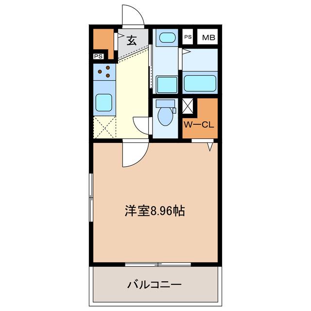FN栗真(1K/1階)の間取り写真