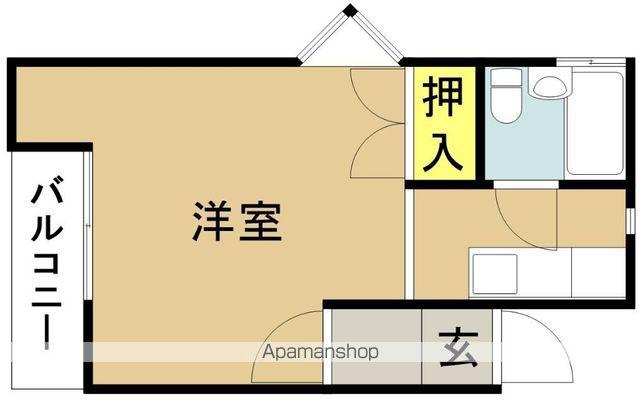 BOX石川(1K/1階)の間取り写真