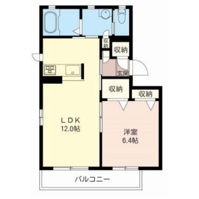 プログレス(1LDK/1階)の間取り写真
