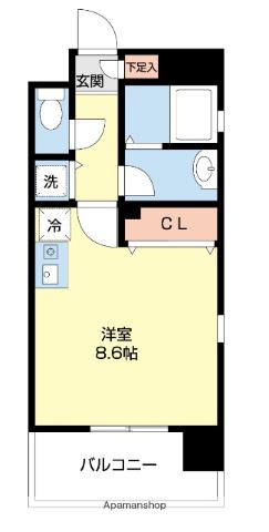 エフコラソン大名(ワンルーム/5階)の間取り写真