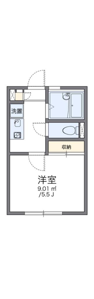 レオパレスフォーブル三茶(1K/2階)の間取り写真