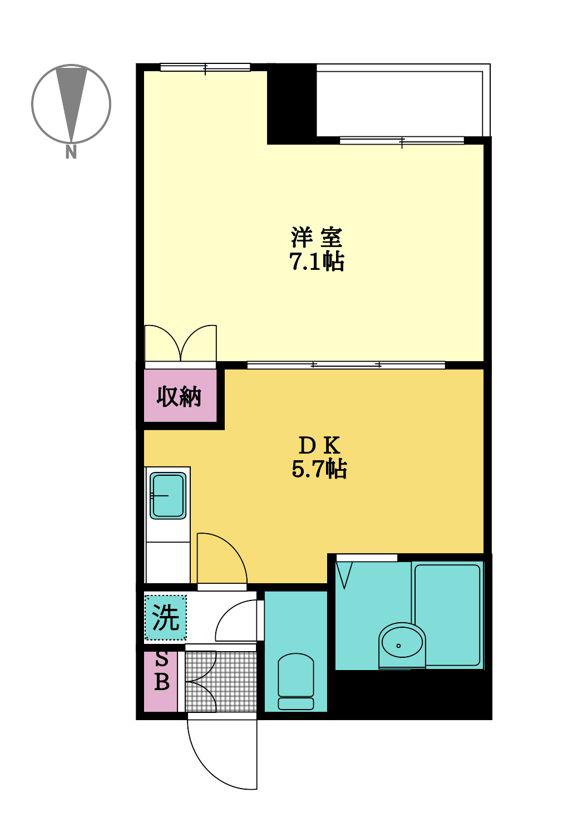 サンライズ南池袋(1DK/3階)の間取り写真