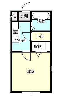 FILE1010南蔵王町二丁目(1K/1階)の間取り写真