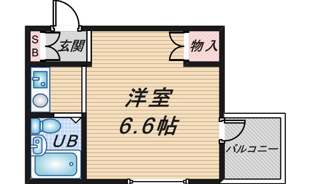 リンデン(ワンルーム/3階)の間取り写真