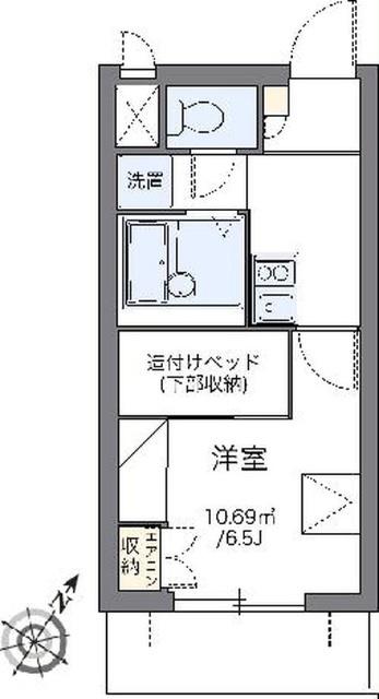 レオパレスシェル都III(1K/3階)の間取り写真