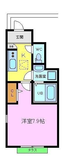 ハイム オプポート(1K/1階)の間取り写真