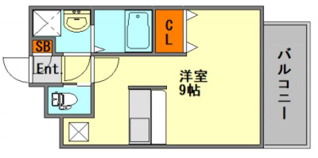 J・GRACE堺町(ワンルーム/4階)の間取り写真