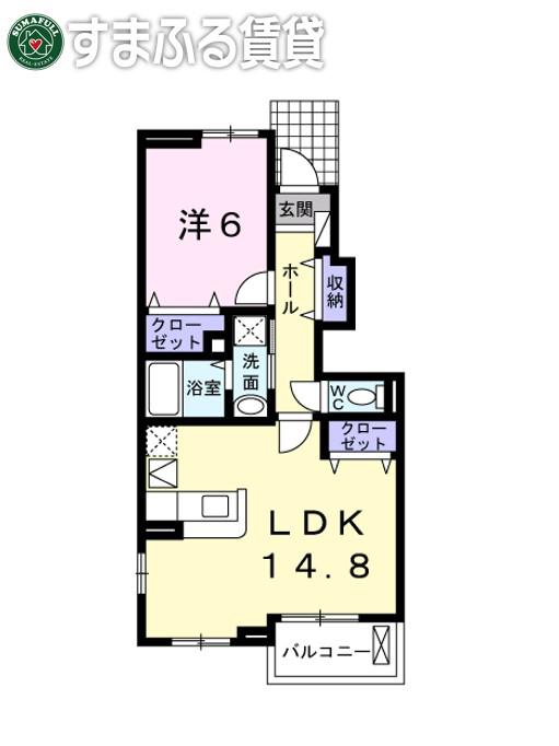 オリーヴォ(2LDK/1階)の間取り写真