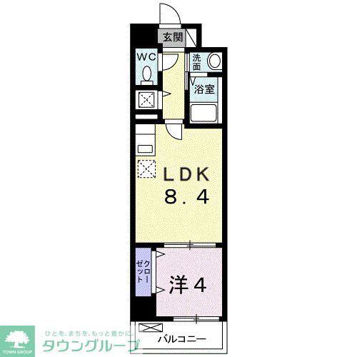 ラナ モアナ(1LDK/4階)の間取り写真