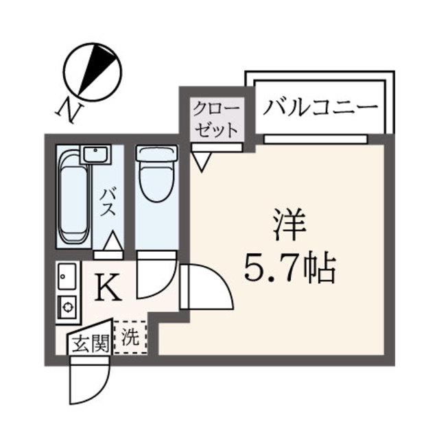ポラタ南太田(1K/3階)の間取り写真