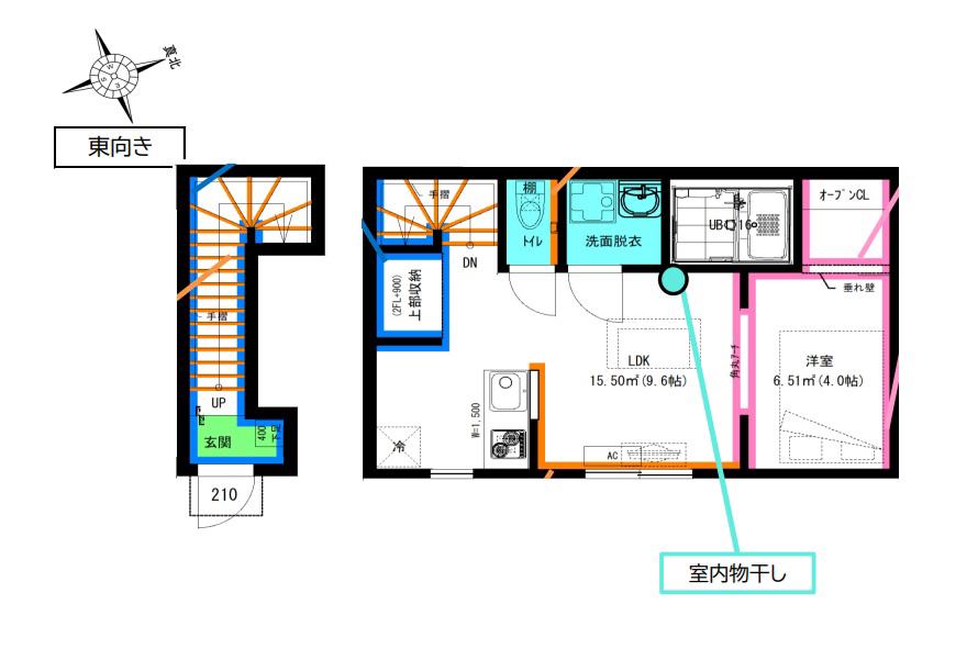 RADIANCE桜本町(1LDK/2階)の間取り写真