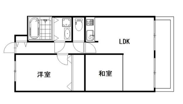 ピアシャンポール(2LDK/4階)の間取り写真